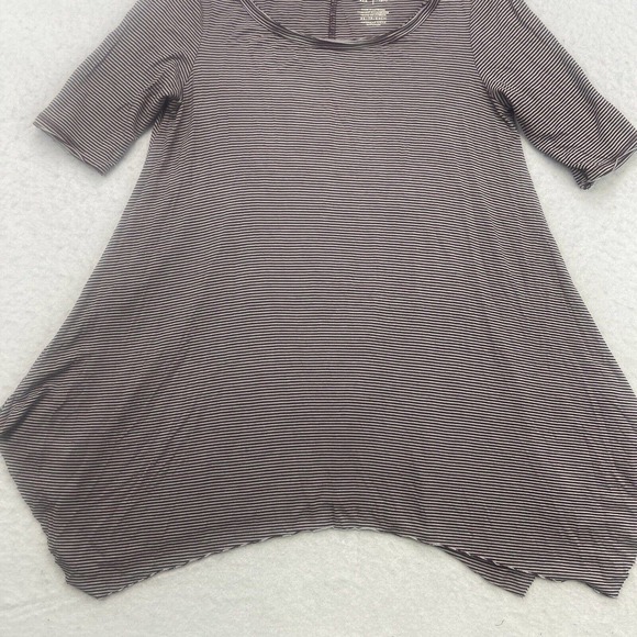 American Eagle Shirt Womens XS Soft & Sexy Purple Gray Striped Short Sleeve - Picture 4 of 12